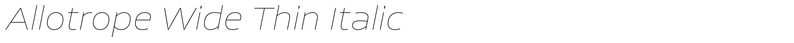 Allotrope Wide Thin Italic